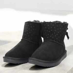 XTI - MEMORY FOAM - Stivaletto bambina in pelliccia nero con fiocco