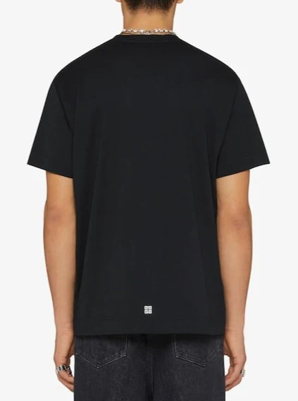 T-shirt GIVENCHY logo 4G Stars slim fit nera - immagine 4