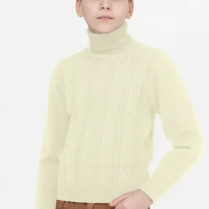 NEVER TOO - Dolcevita in lana intrecciata bambino