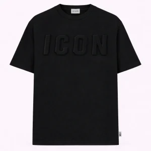 ICON - T-shirt con logo in rilievo uomo