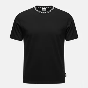 ICON - T-shirt con logo su girocollo uomo