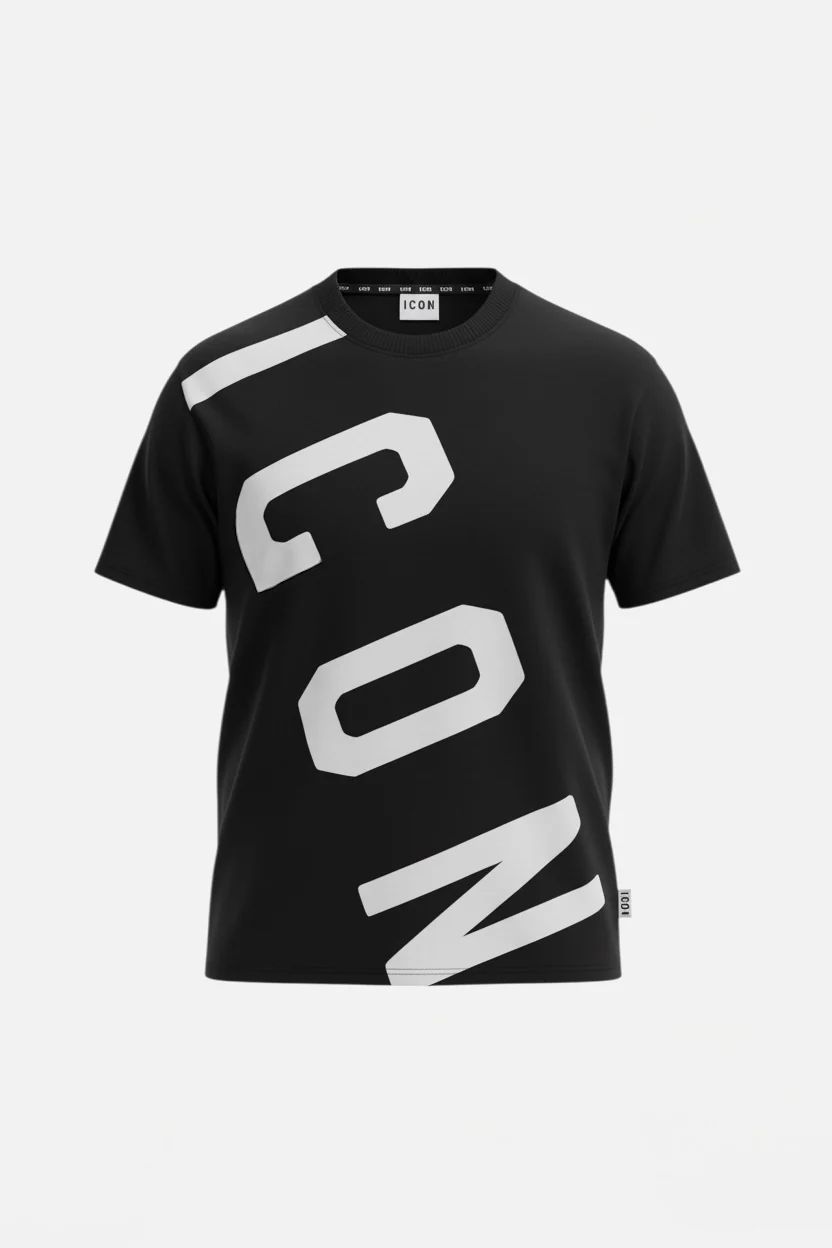 ICON - T-shirt con logo trasversale uomo - immagine 2