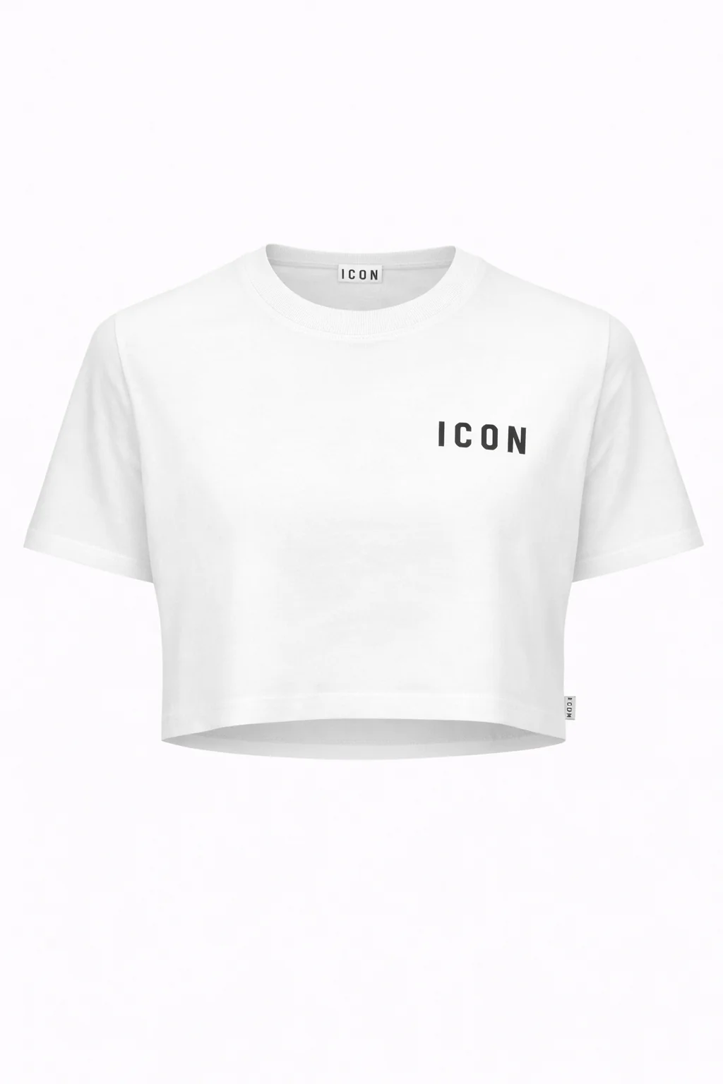 ICON - T-shirt crop con logo piccolo donna - immagine 3
