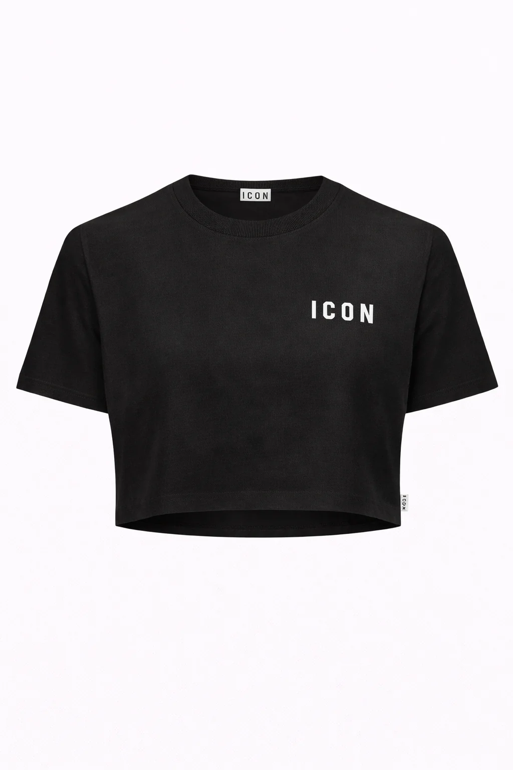 ICON - T-shirt crop con logo piccolo donna