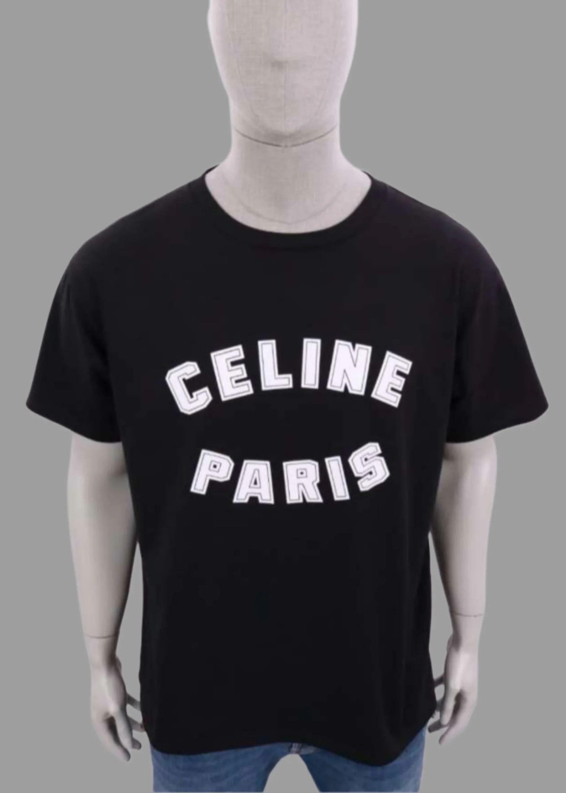 T-shirt CELINE stampa logo Paris nera - immagine 3