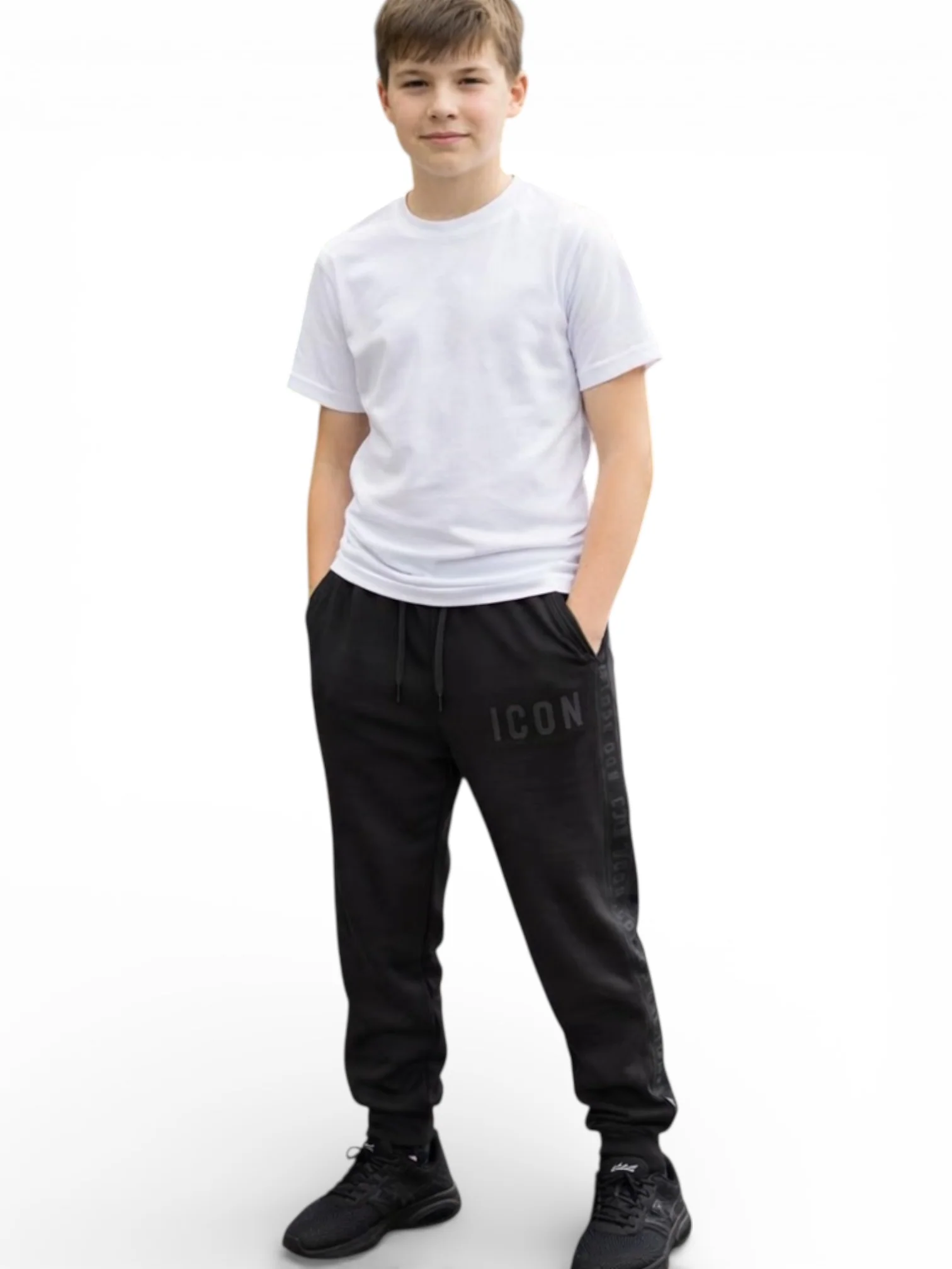 ICON - Pantalone con bande logate bambino - immagine 3