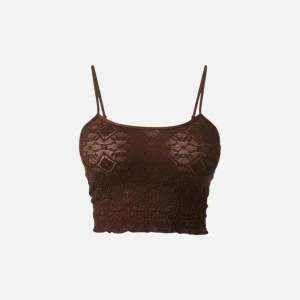 F**K - Top crop PIZZO donna