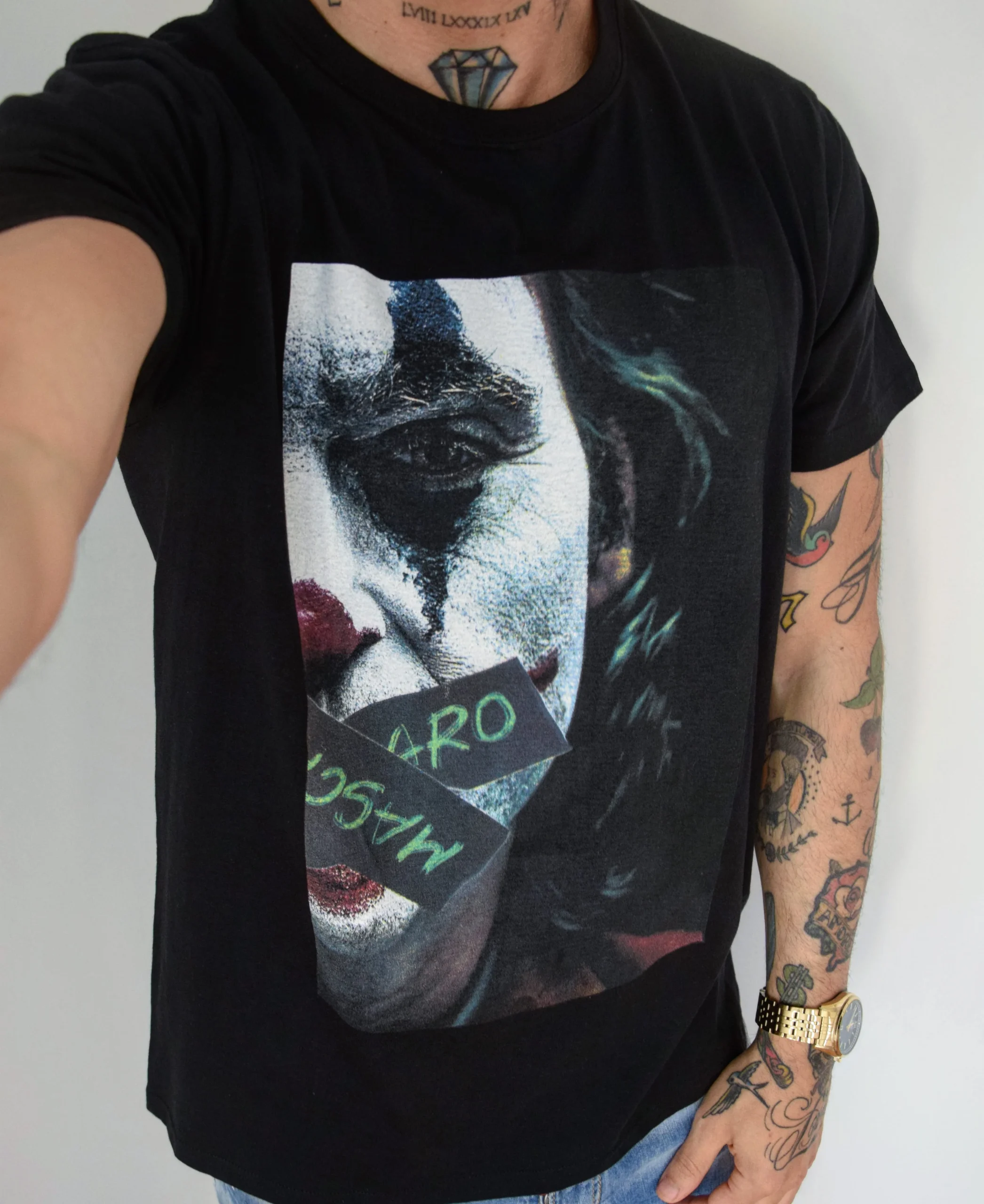 Tshirt MASCARO joker nera - immagine 6