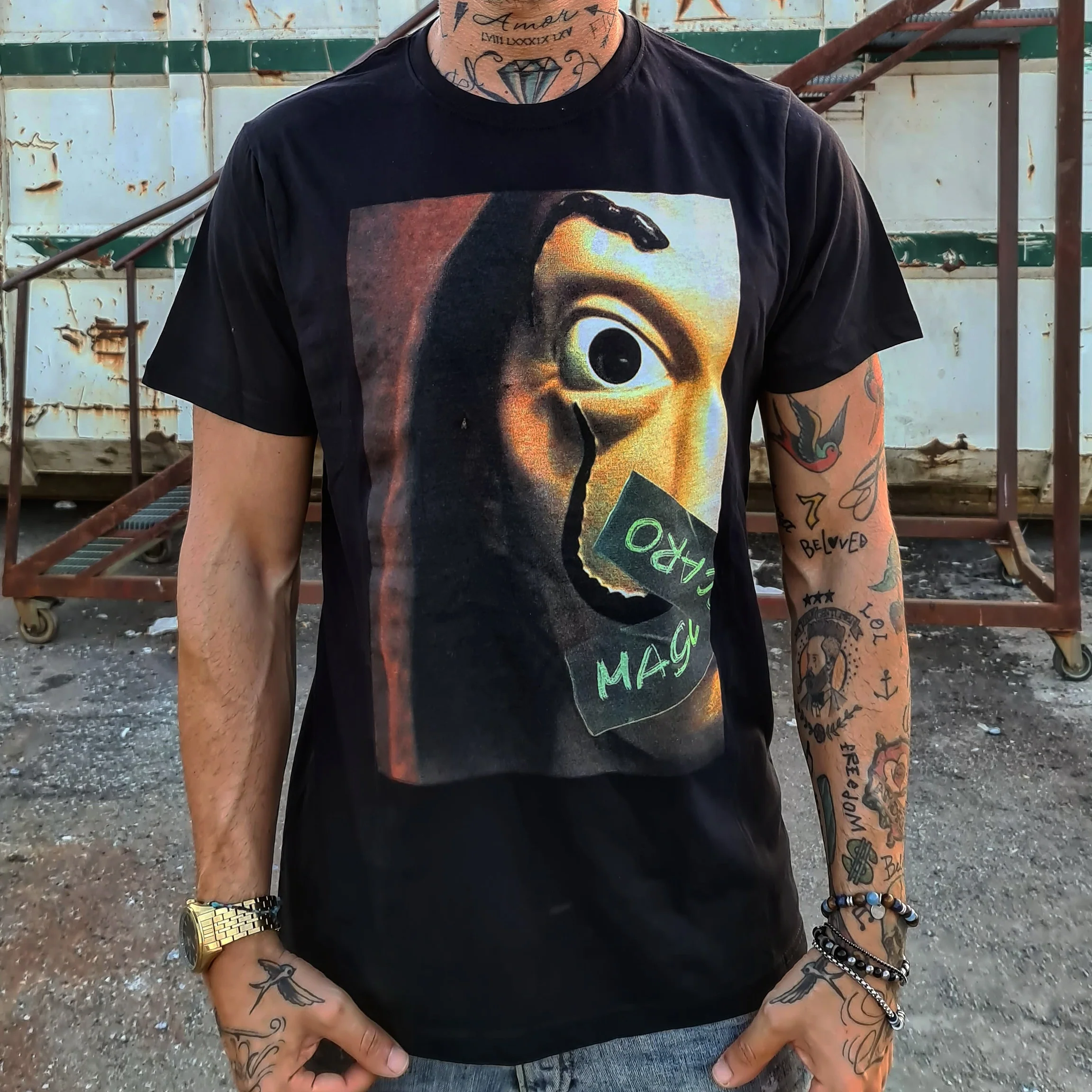Tshirt MASCARO joker casa de papel - immagine 2