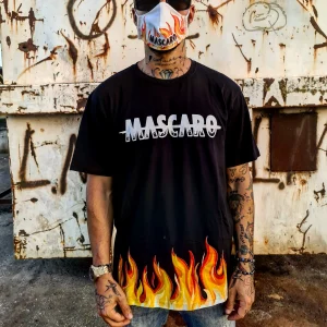 Tshirt MASCARO flame nera