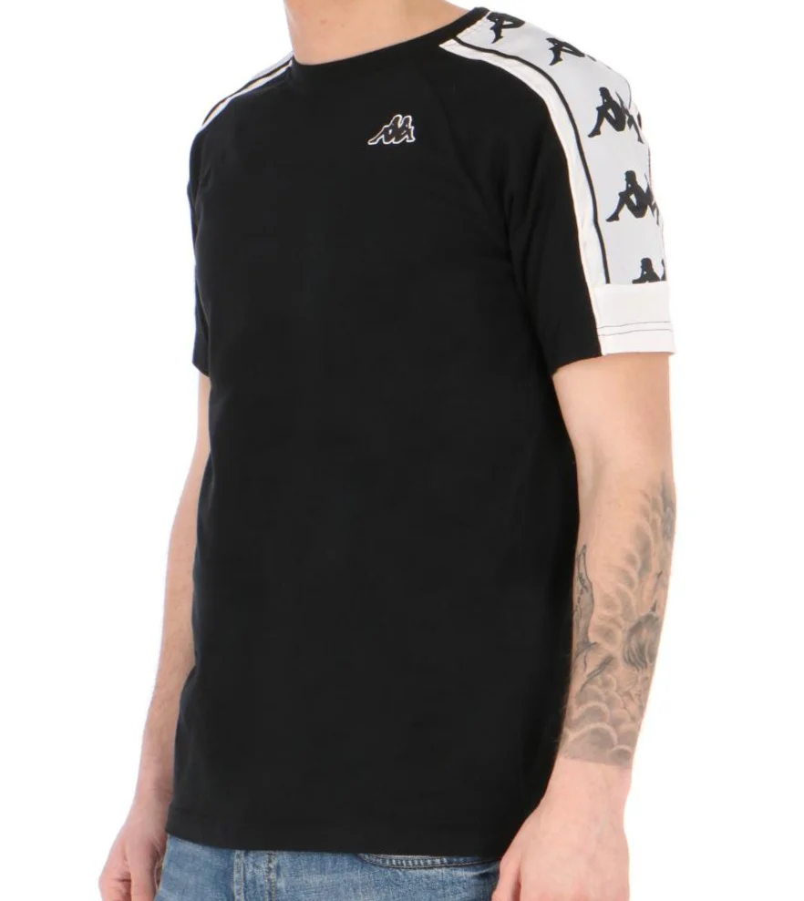 T-shirt KAPPA 222 banda 10 nero/bianco