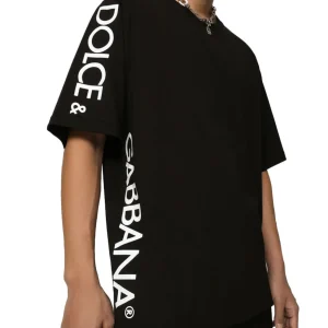 T-shirt DOLCE & GABBANA con stampa laterale nera
