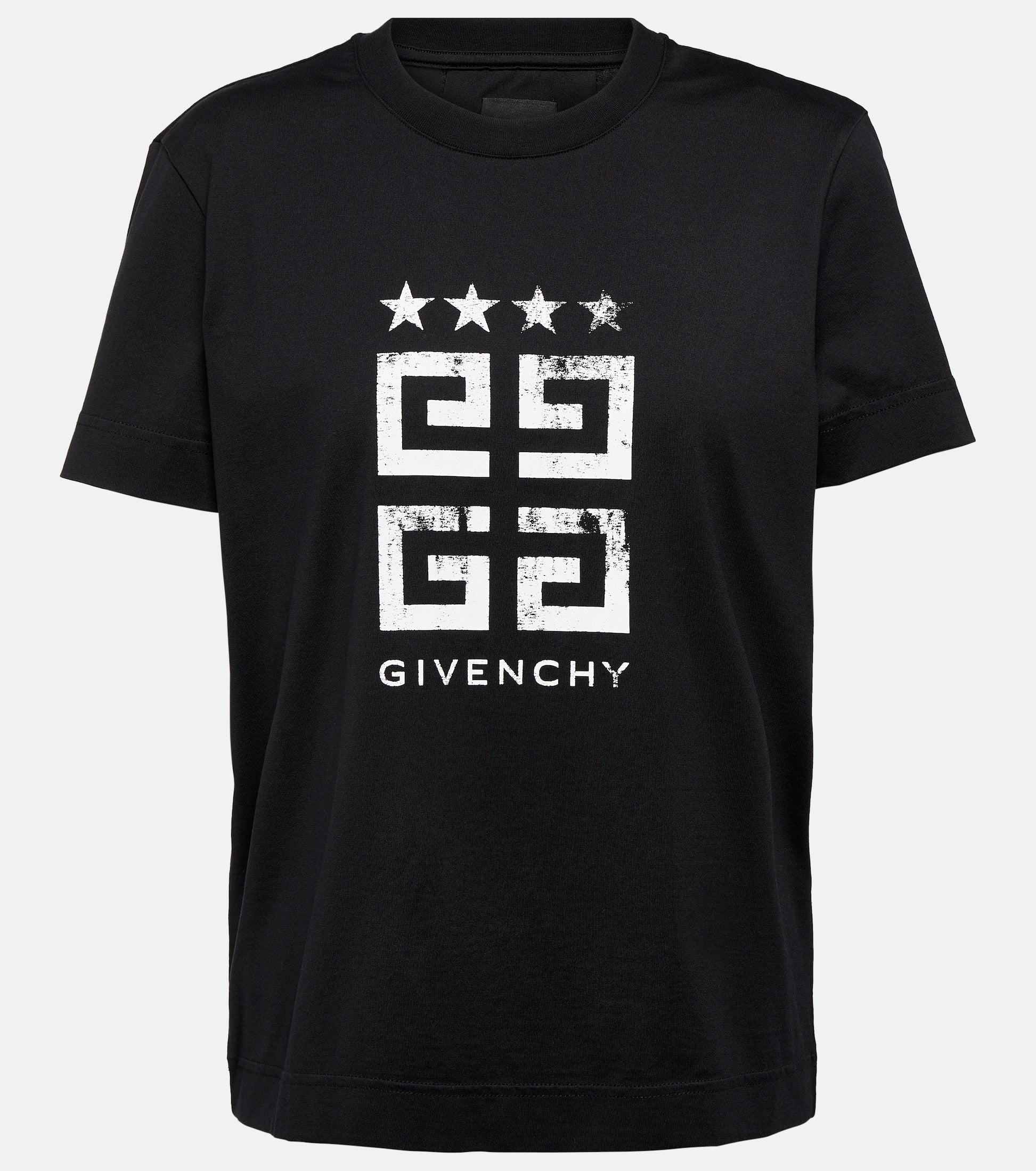 T-shirt GIVENCHY logo 4G Stars slim fit nera