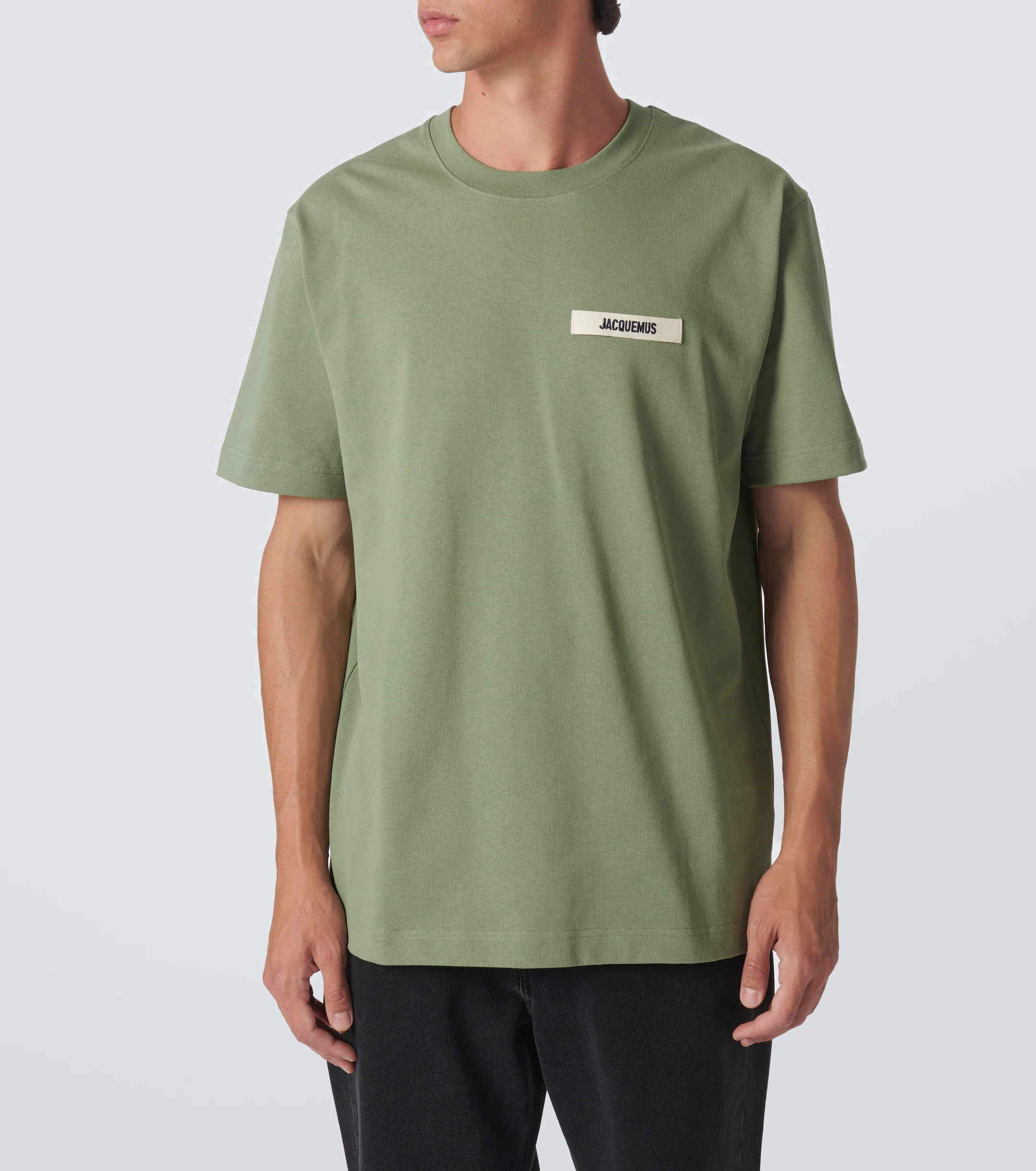 T-shirt JACQUEMUS gros grain verde - immagine 3