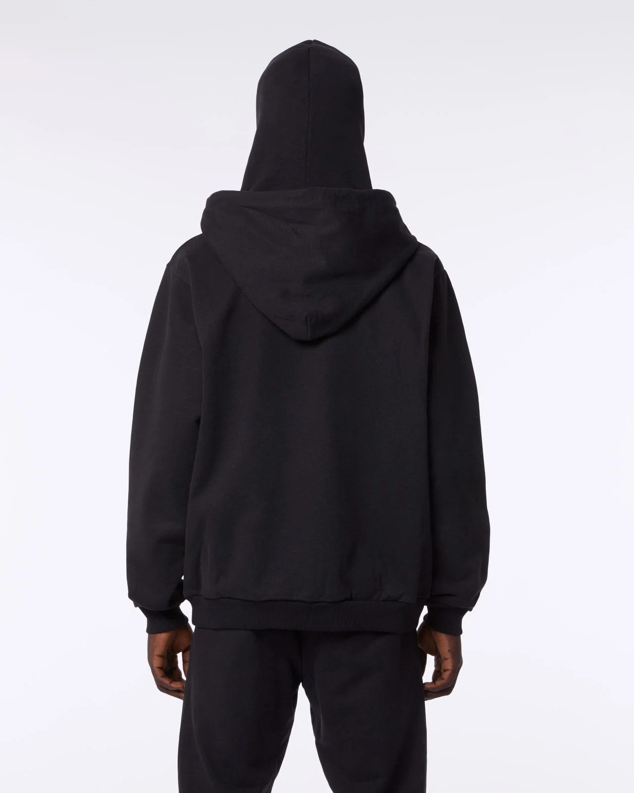 Felpa PHOBIA ARCHIVE doppio cappuccio Balaclava nera fulmini rosso/verdi - immagine 4