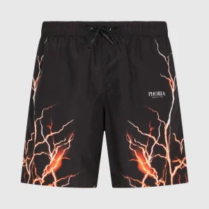 Costume PHOBIA swimboxer fulmine arancione nero