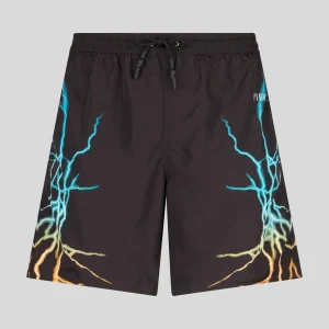 Costume PHOBIA swimboxer nero fulmini blu e giallo