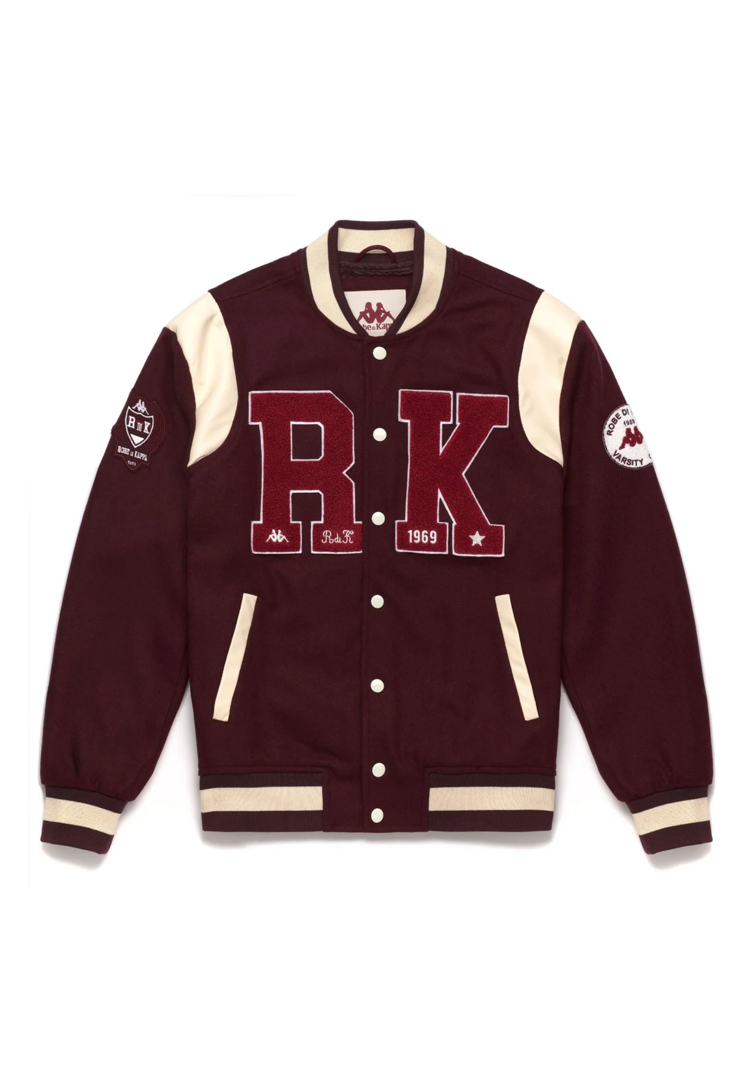 Giubbotto bomber ROBE DI KAPPA patch applicati rosso tibetano - immagine 4