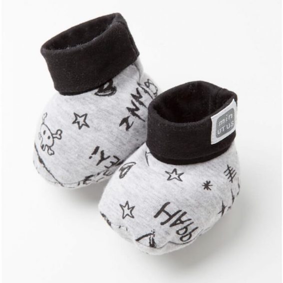 Babbucce Neonato Grunge 100% Cotone - immagine 4