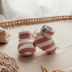 Babbucce a righe 100% cotone neonato