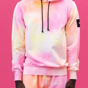 Felpa SHOE cappuccio carl tie dye fuxia