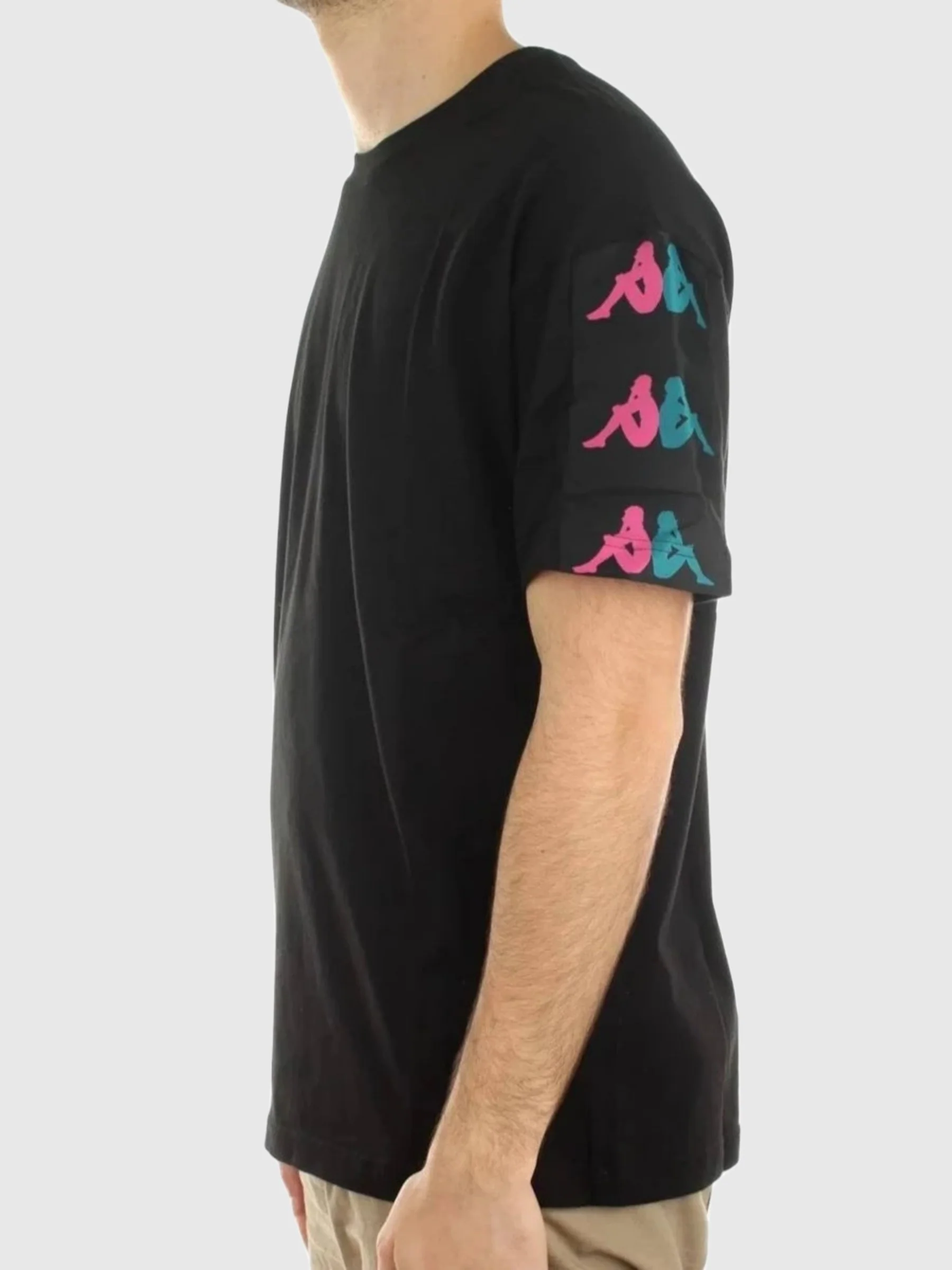 T-shirt KAPPA 222 Banda 10 Lilla nero - immagine 8