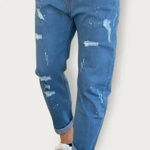 Jeans NJB NEW JOB BRAND strappi denim blu