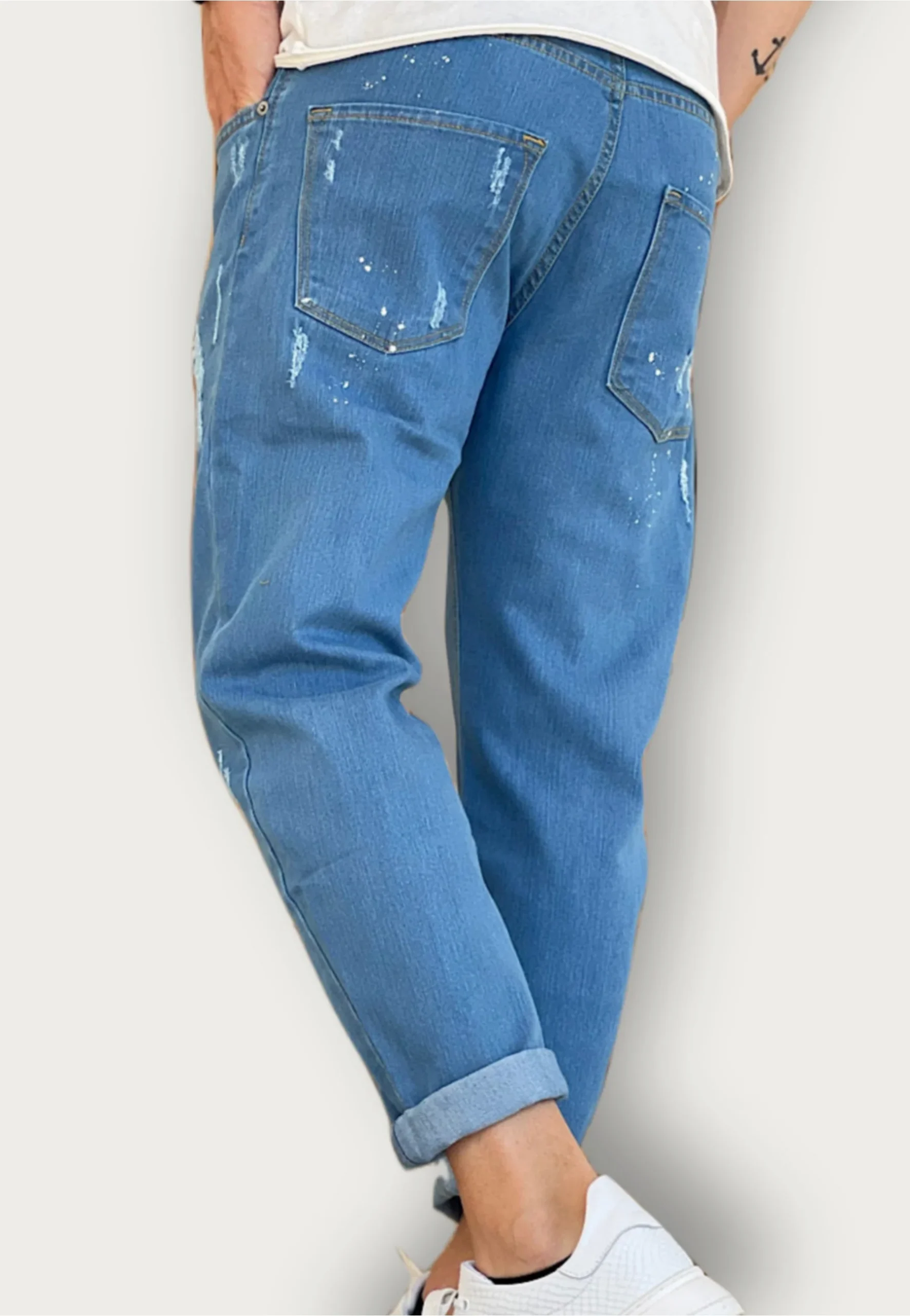 Jeans NJB NEW JOB BRAND strappi denim blu - immagine 3
