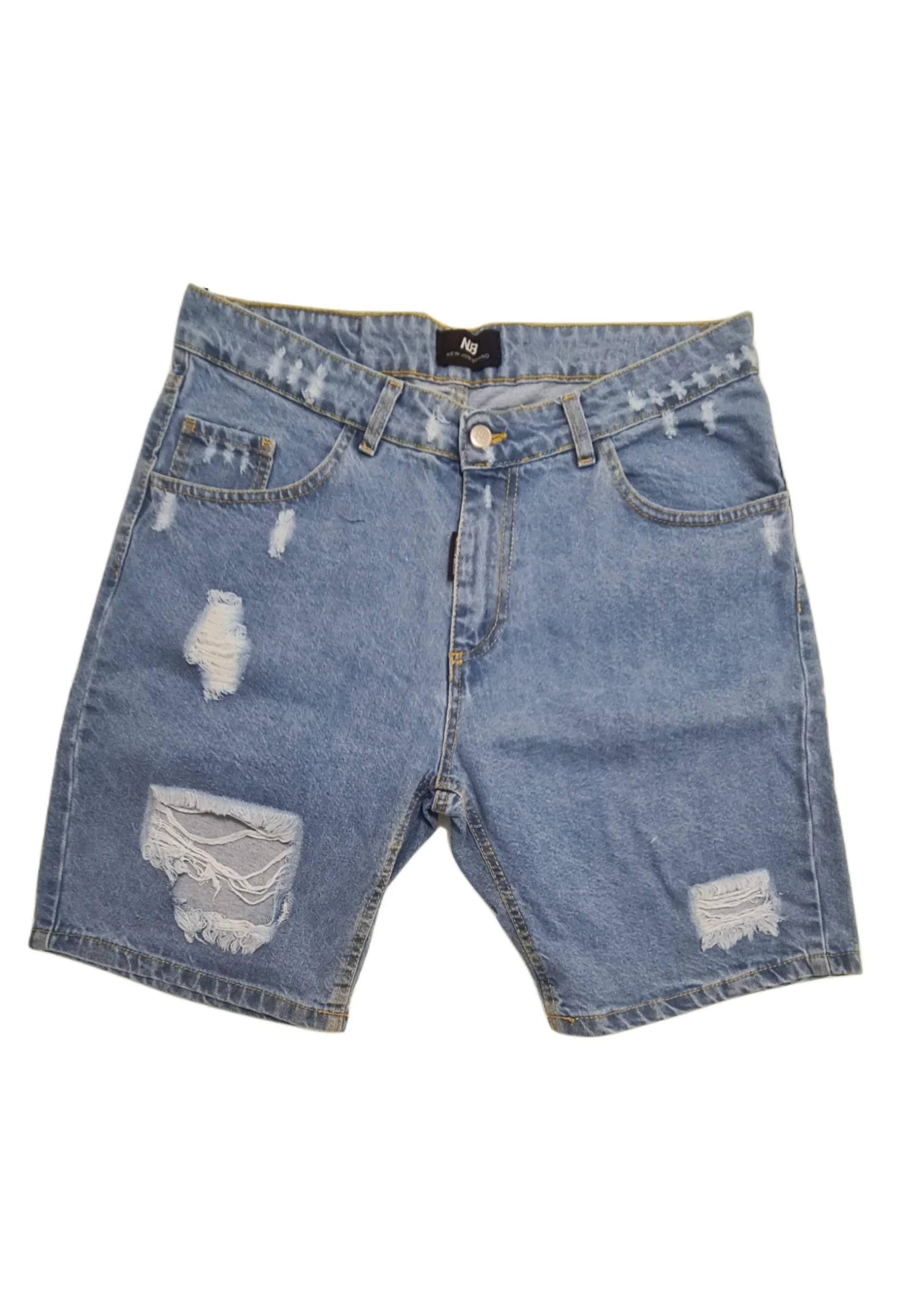 Bermuda jeans NJB NEW JOB BRAND strappi denim chiaro - immagine 3