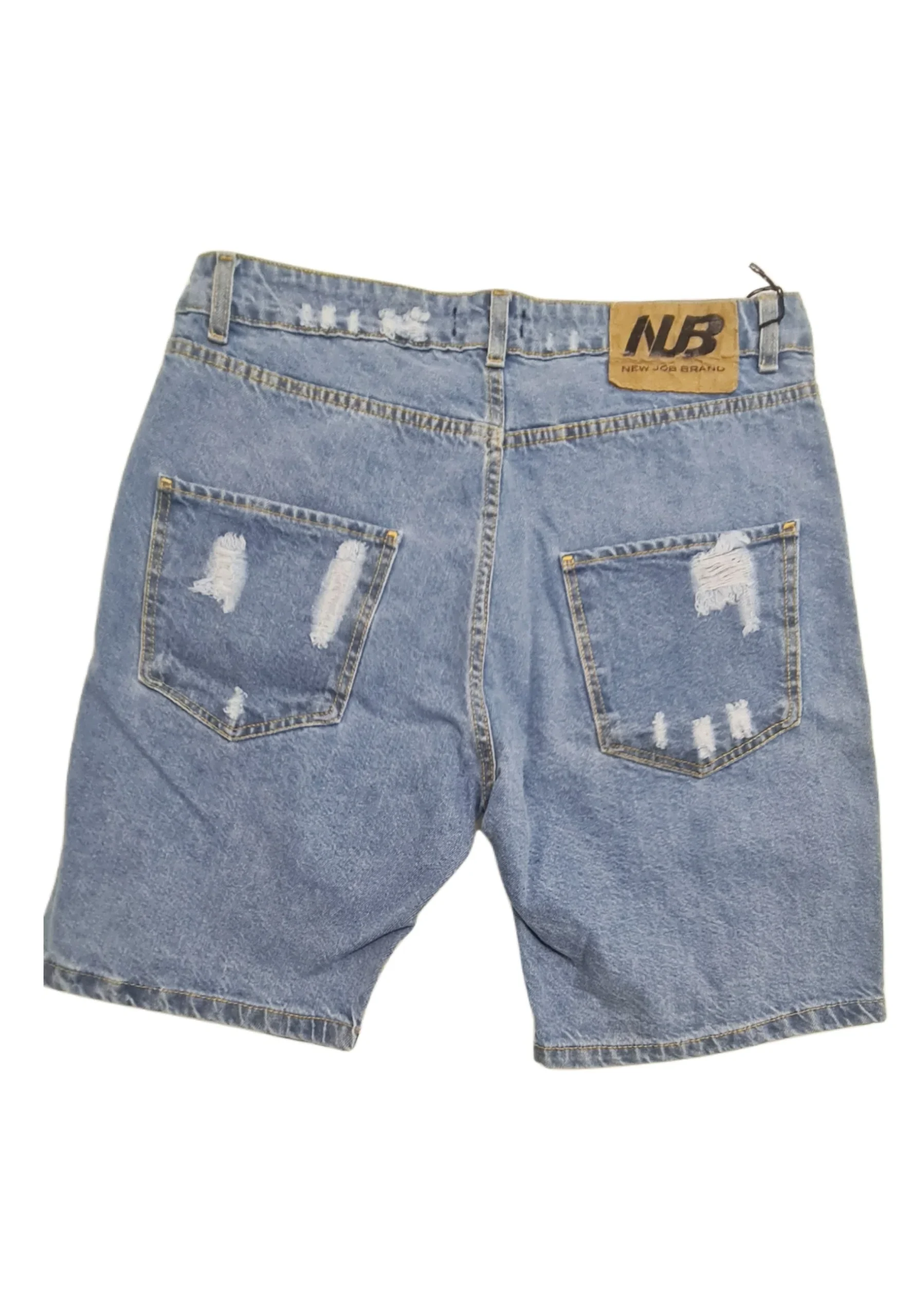 Bermuda jeans NJB NEW JOB BRAND strappi denim chiaro - immagine 4