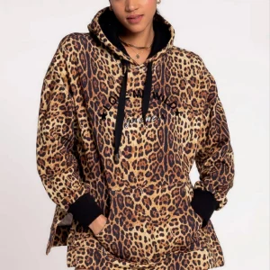 Felpa donna 4GIVENESS Love my Wild over Leopard