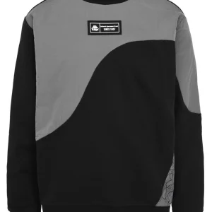 Felpa KAPPA tech catarinfrangente nero smoke/grigio