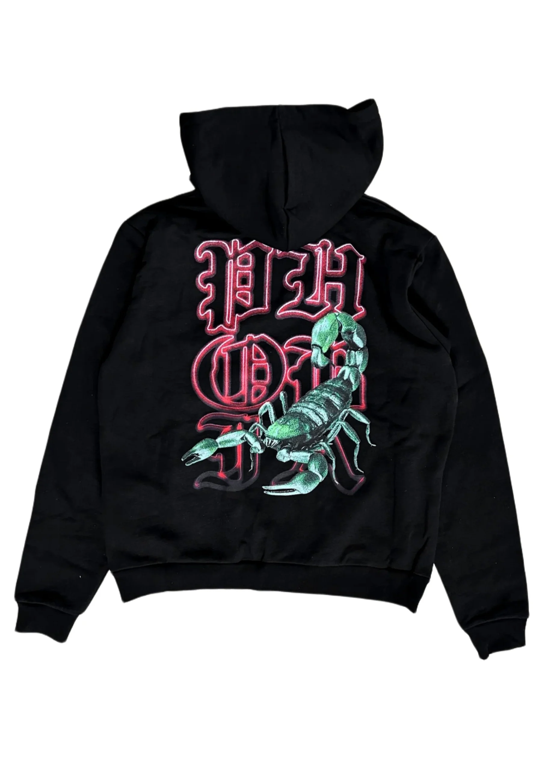 Felpa PHOBIA cappuccio stampa scorpione nero - immagine 3