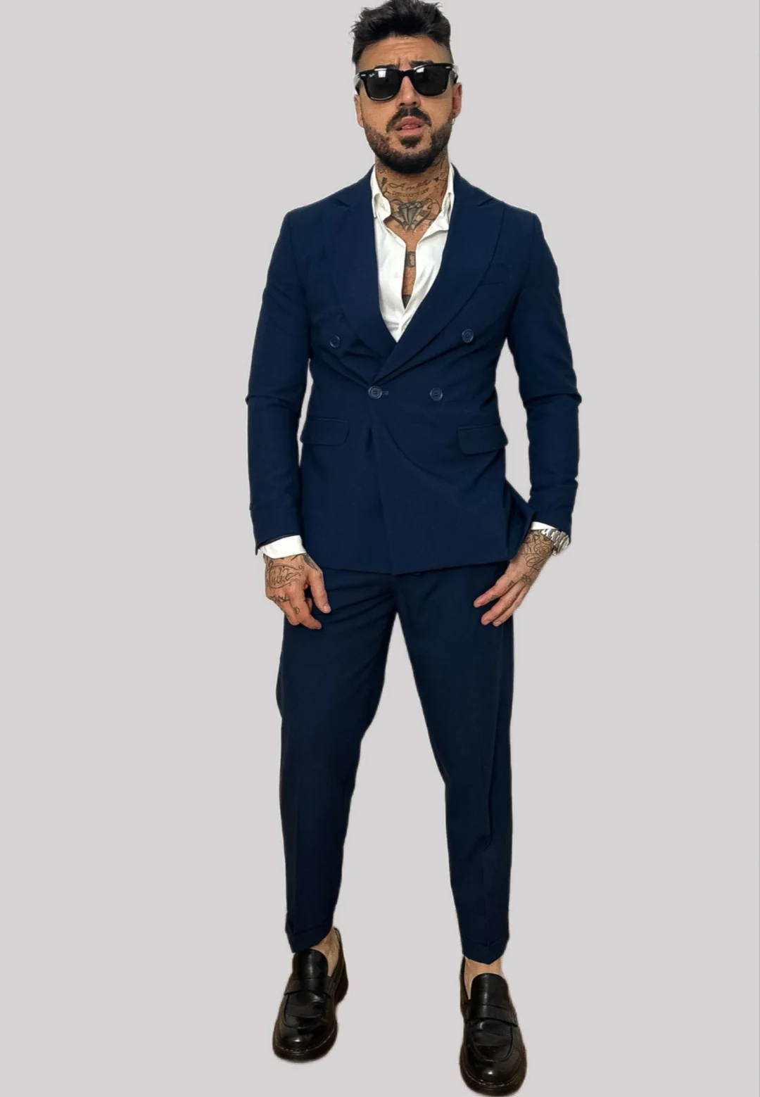 Abito NJB NEW JOB BRAND monopetto blu scuro - immagine 2
