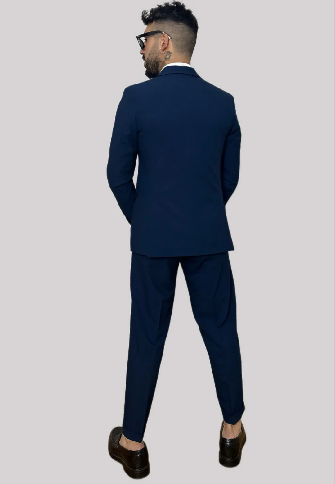 Abito NJB NEW JOB BRAND monopetto blu scuro - immagine 4