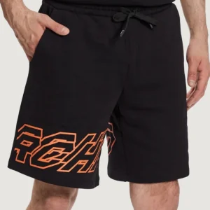 Bermuda JOHN RICHMOND stampa logo nero/arancio