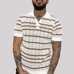 Maglia polo NJB NEW JOB BRAND bianca