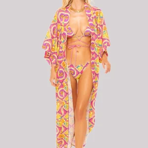Kimono lungo 4GIVENESS donna opulent geometric taglia unica
