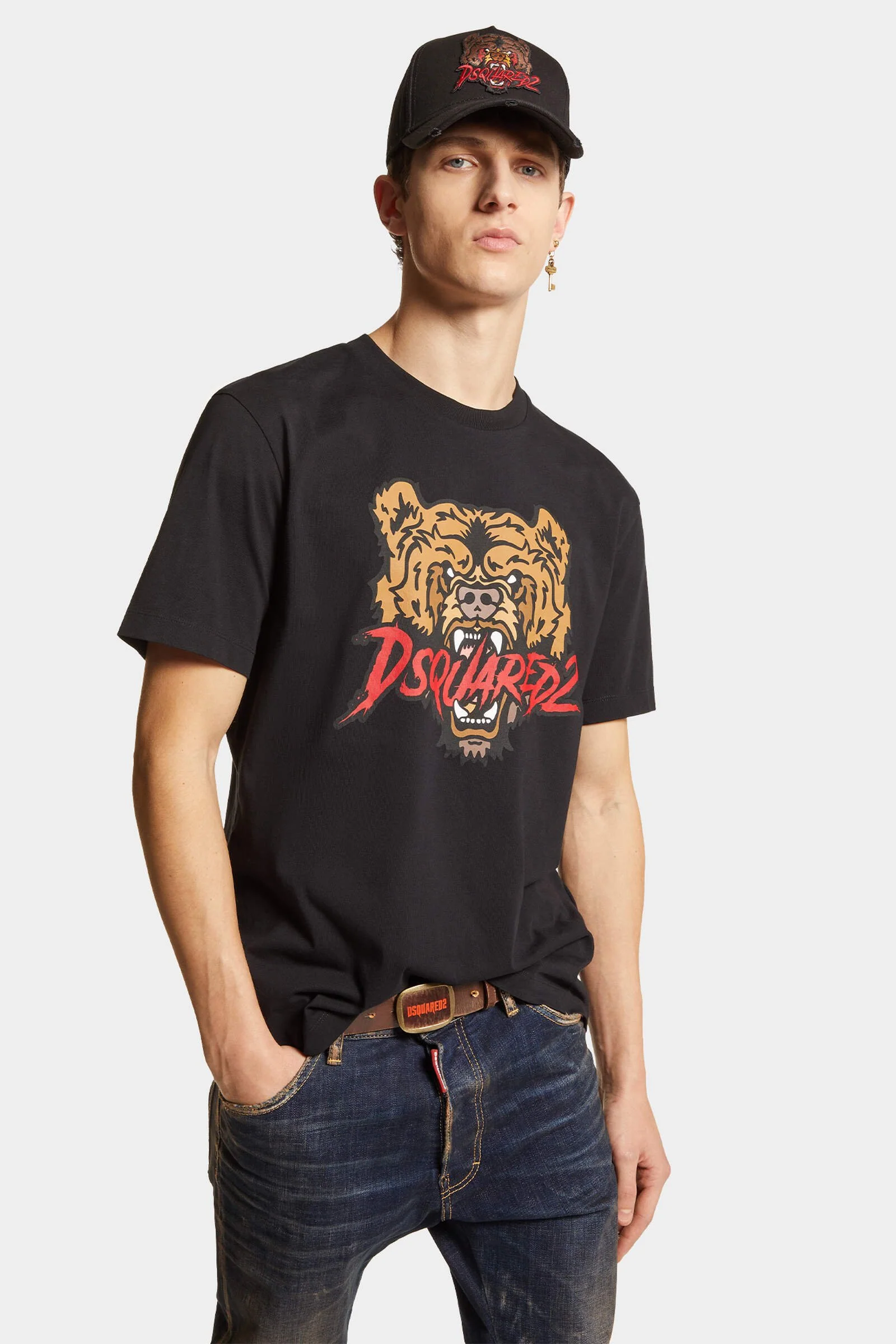 T-shirt DSQUARED2 Bear logo nera - immagine 4