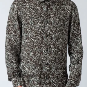 Camicia NJB NEW JOB BRAND slim fantasia zebrato