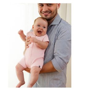 Pigiama corto Plain 100% Cotone Rosa T 3-6 mesi