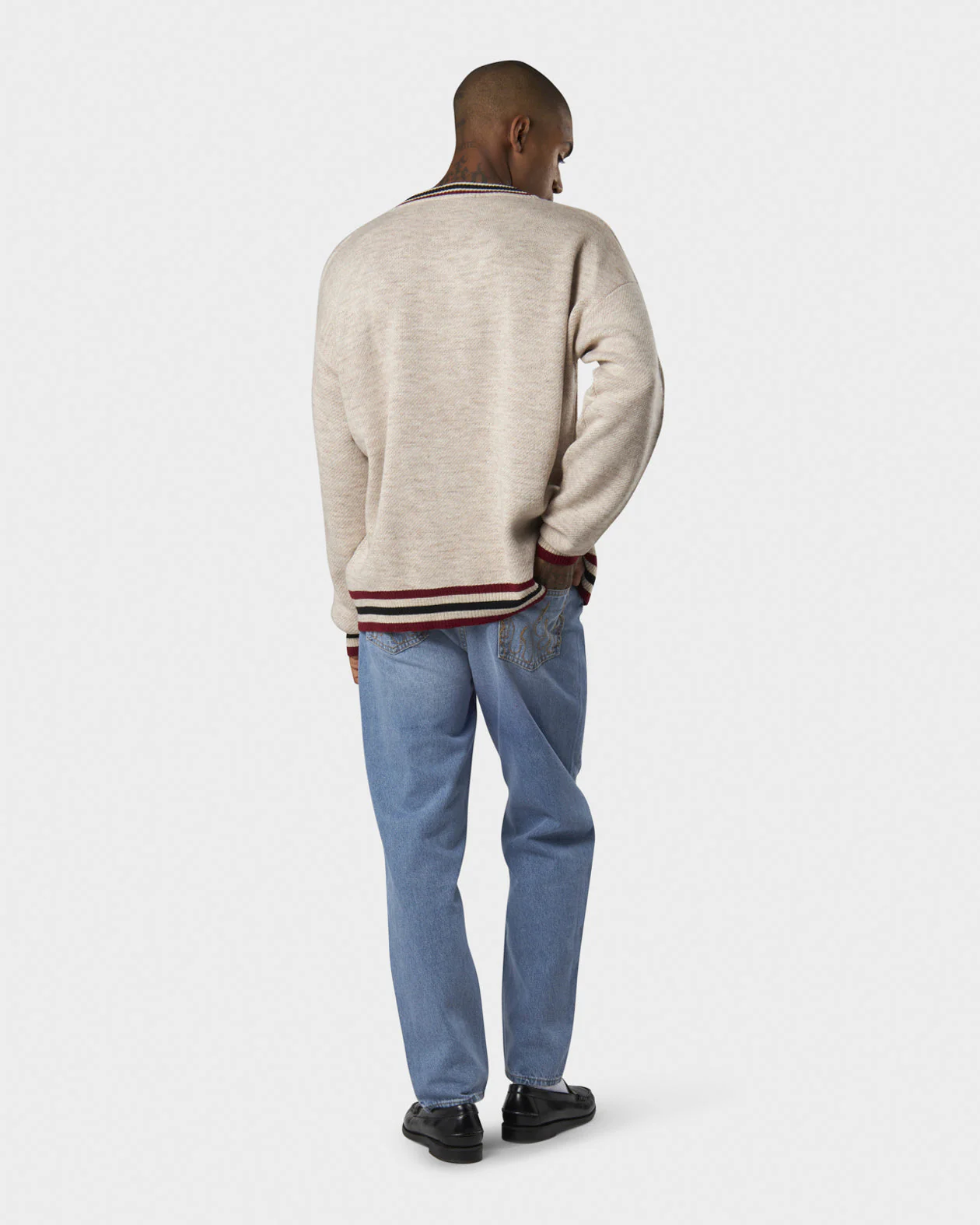 Maglione VISION OF SUPER college cuore rosso sabbia - immagine 4