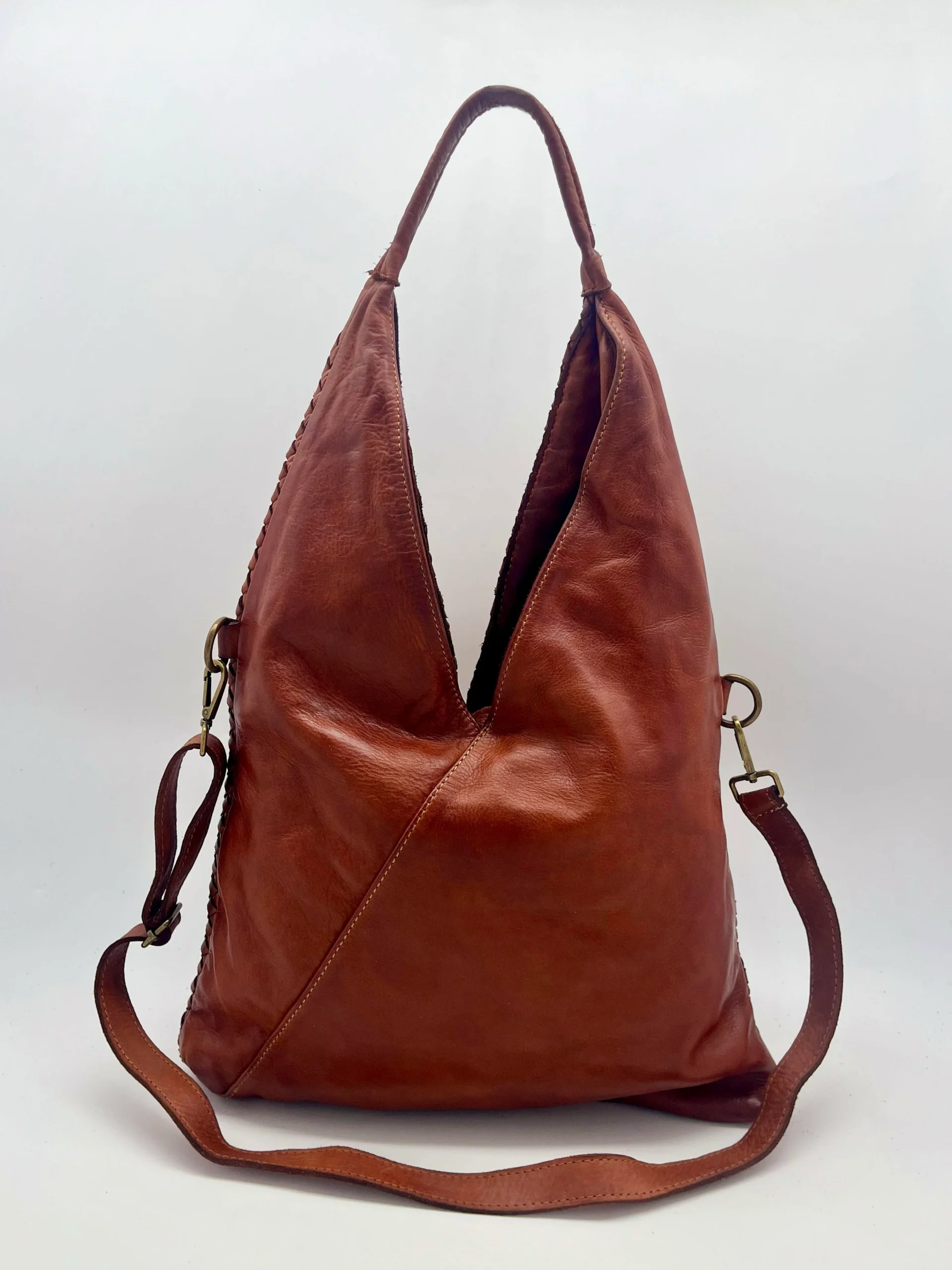 VITTORIA borsa di pelle lavata - immagine 3