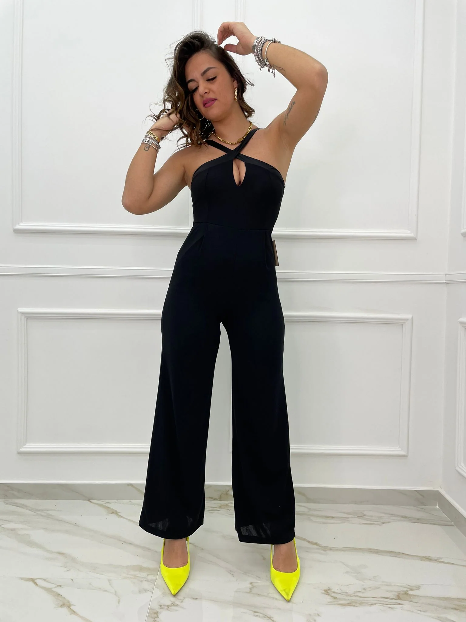 Tuta lunga con scollo incrocio - immagine 2