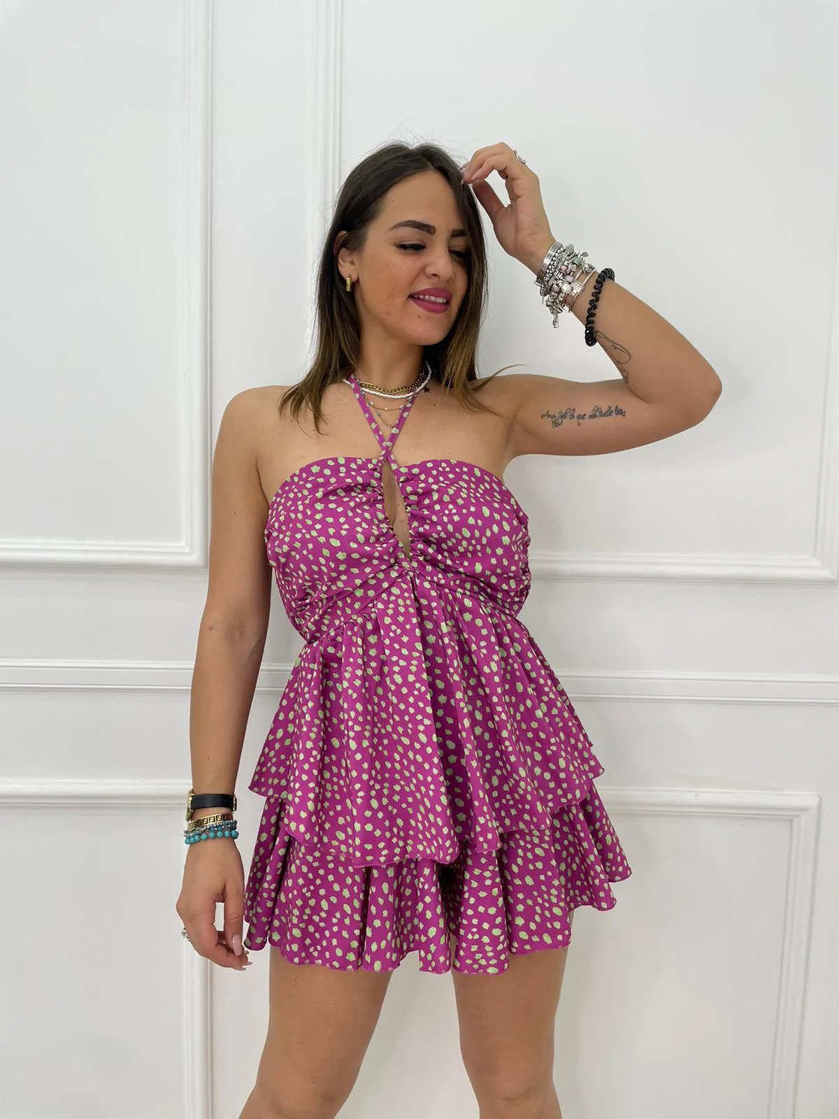 Tutina fantasia astratta con balze