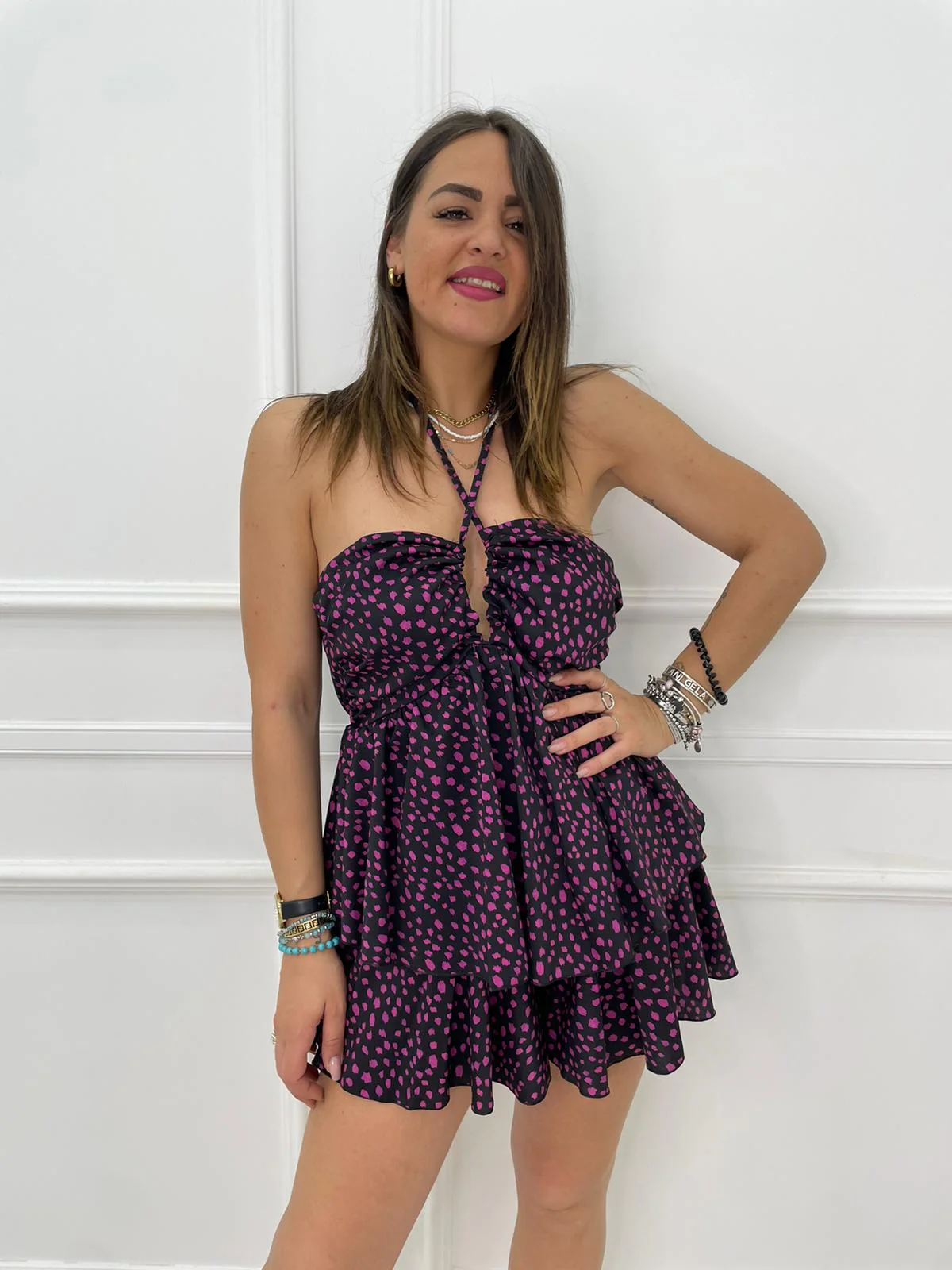 Tutina fantasia astratta con balze - immagine 8