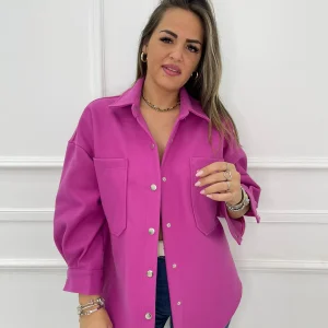 Camicia over tinta unita in panno