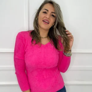 Maglia in pelo scollo a V