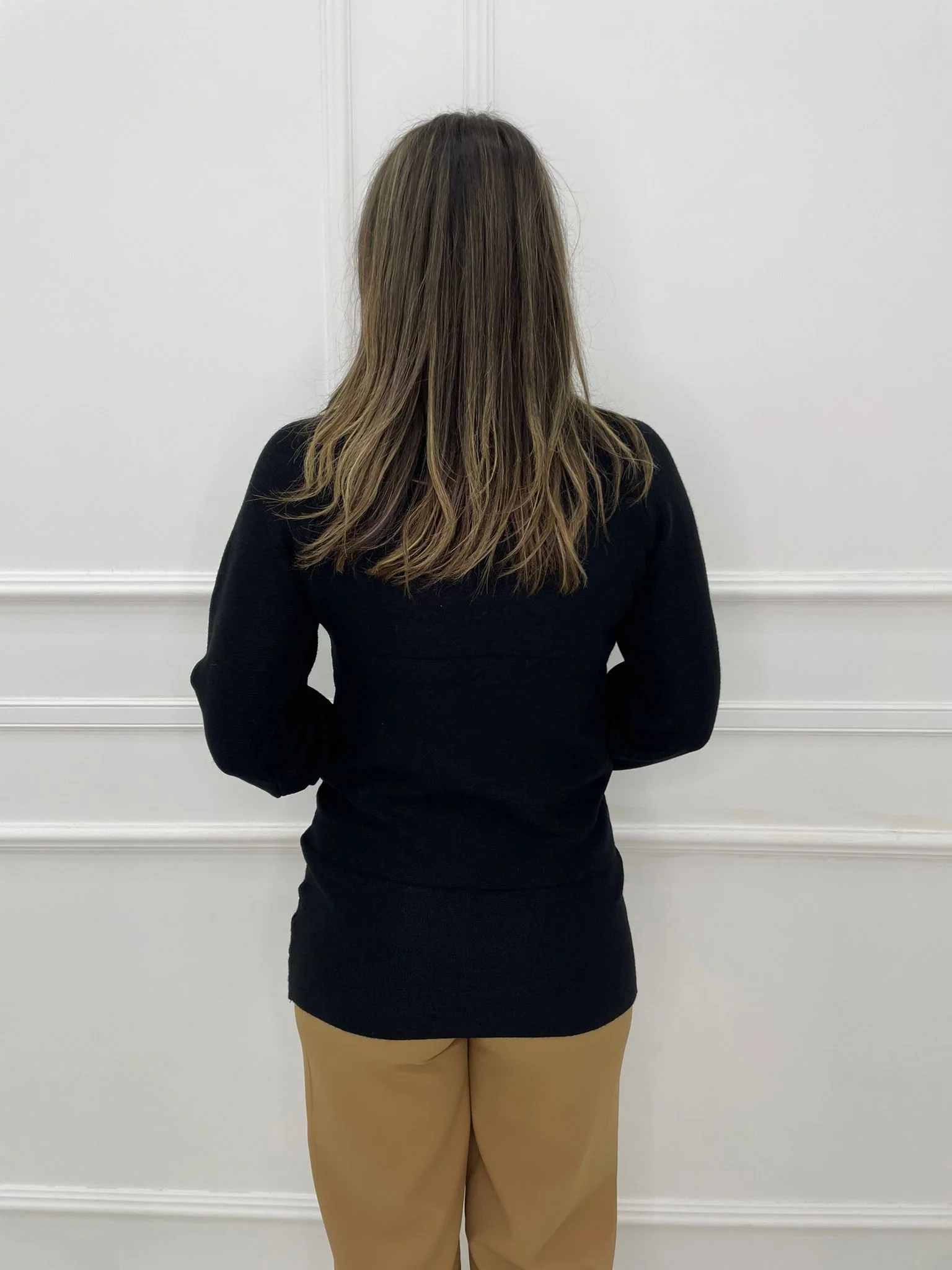 Maglione over collo alto tinta unita - immagine 6