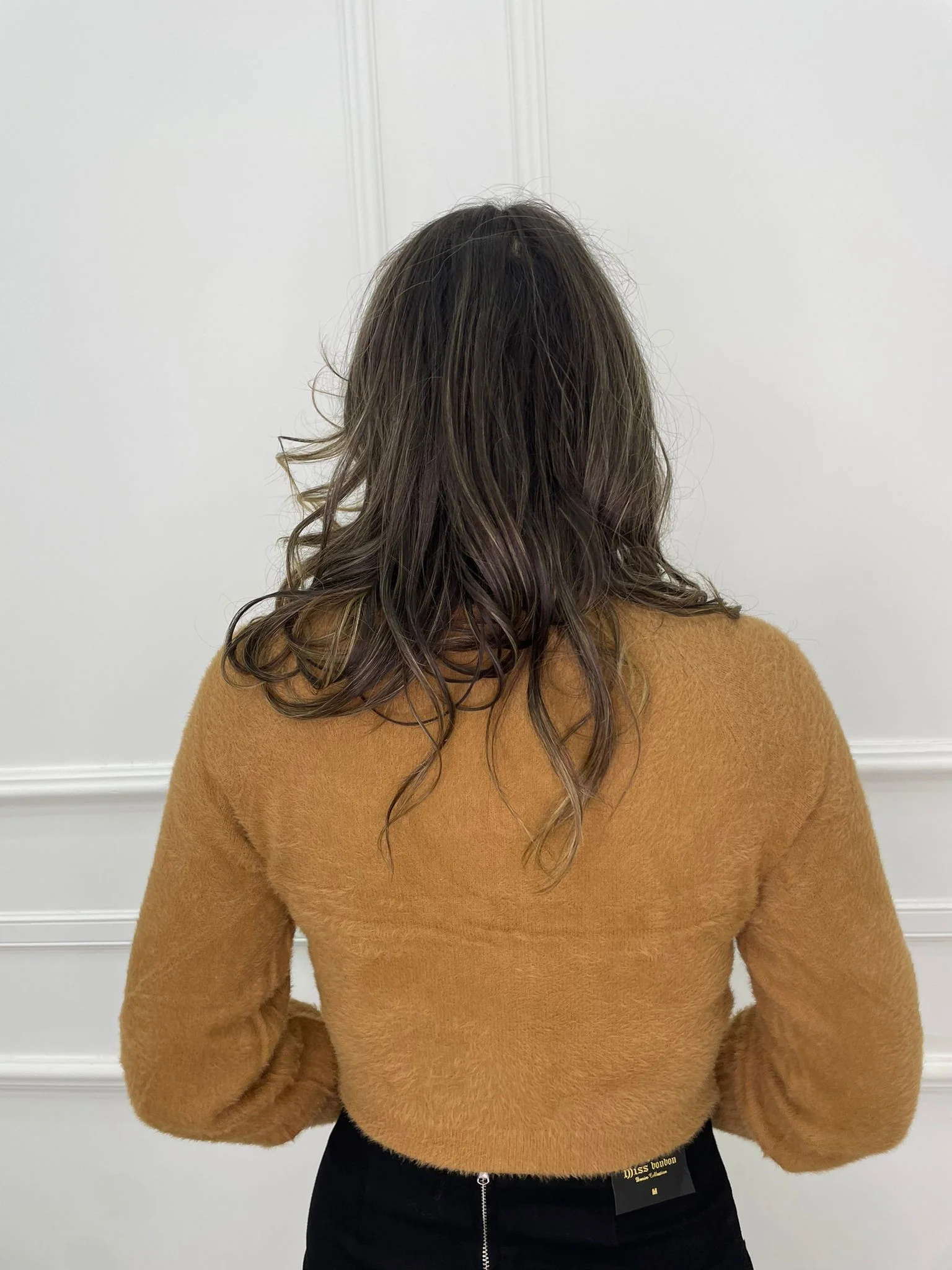 Cardigan in pelo con bottoni cuore swarovski - immagine 9